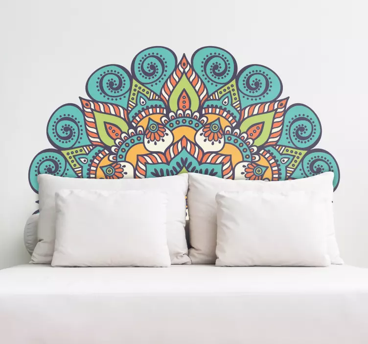 Mandala headboard vägg klistermärke - Tenstickers