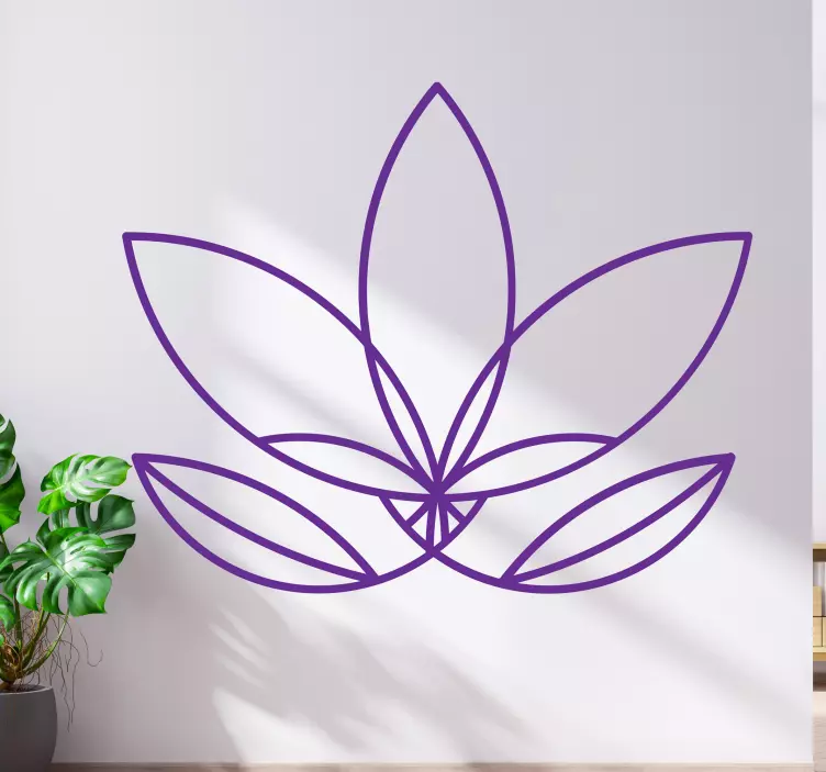 Mandala lotus blomma vägg klistermärke - Tenstickers