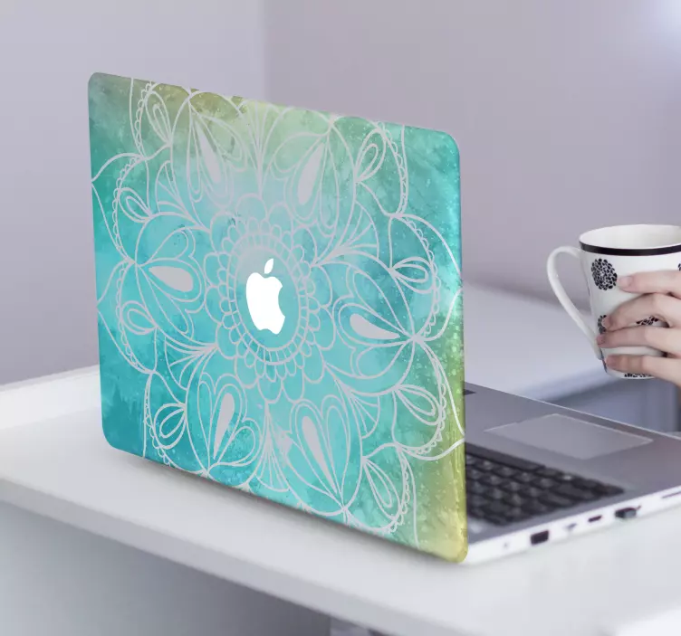 Mandala stil macbook hud - Tenstickers
