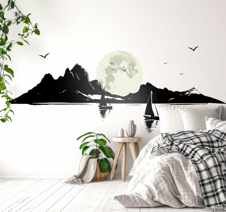 Månskenslandskap wallsticker - Tenstickers