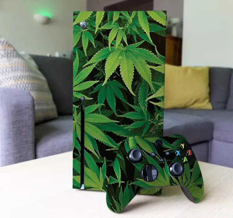 Marihuana xbox hudklistermärke - Tenstickers