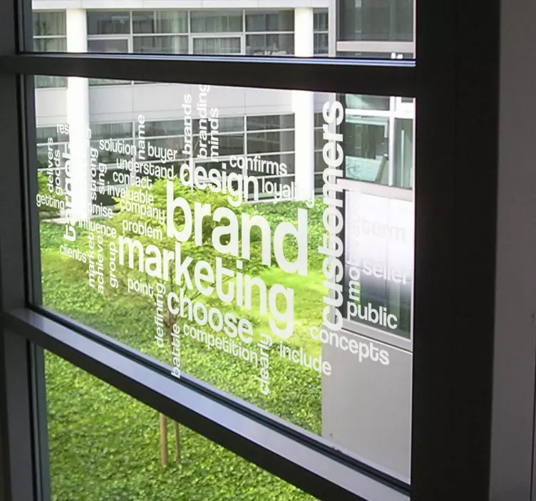 Marknadsföringskoncept klistermärke - Tenstickers