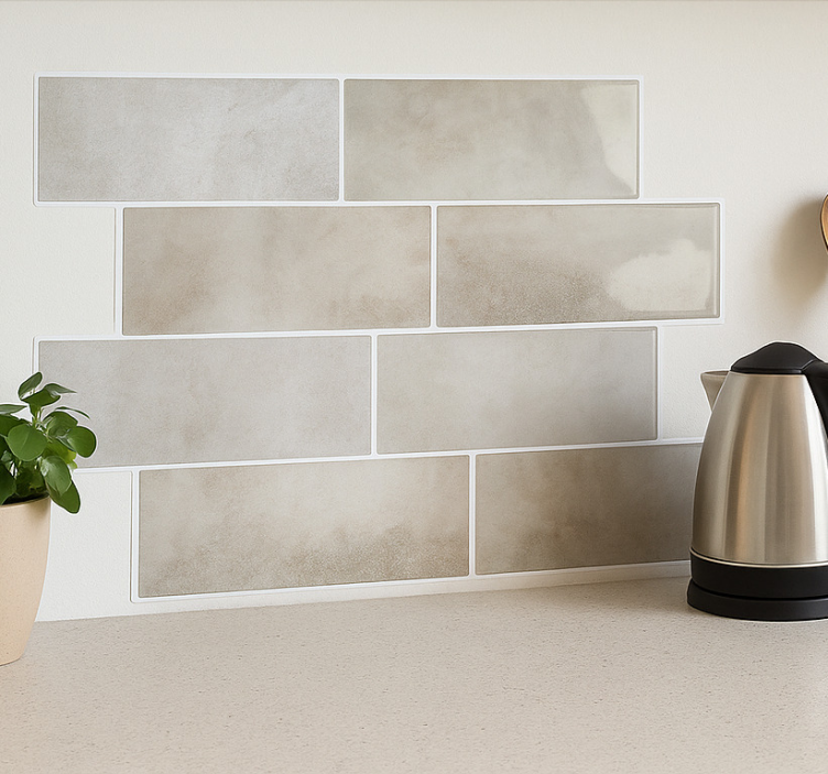 Marmor vit kakel klistermärke - Tenstickers