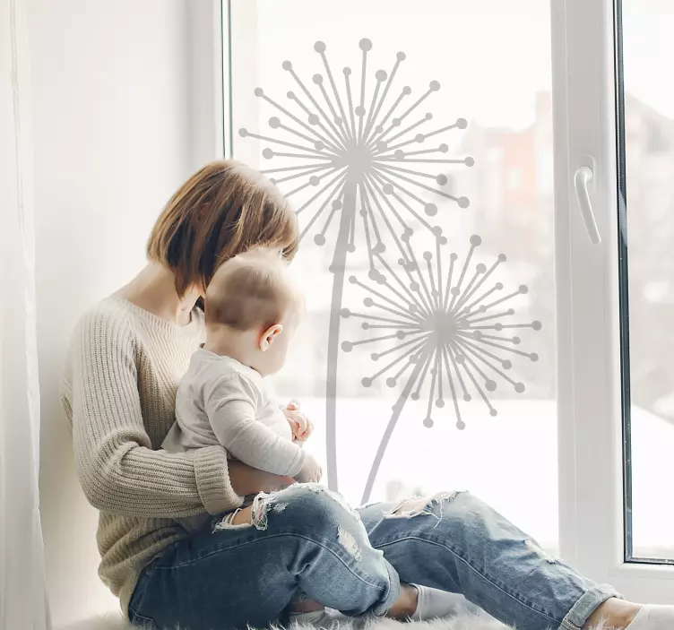 Maskros växt klistermärke - Tenstickers