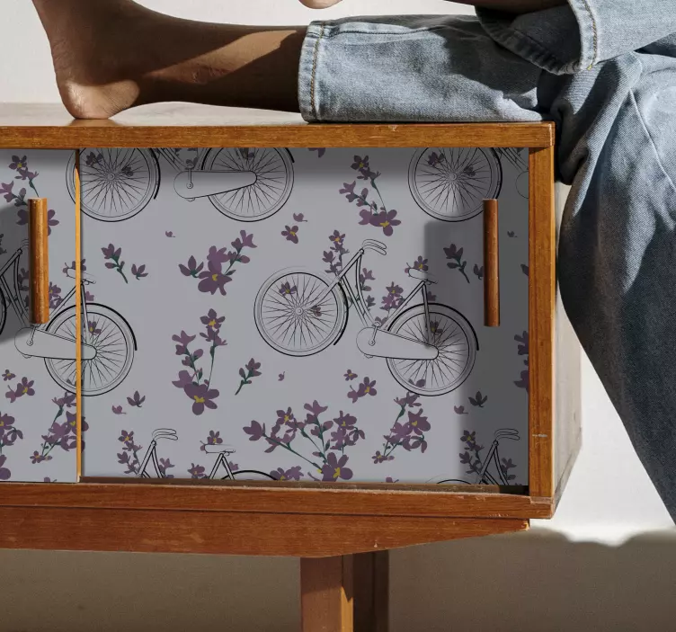 Massor av små vintage cyklar möbler dekal - Tenstickers