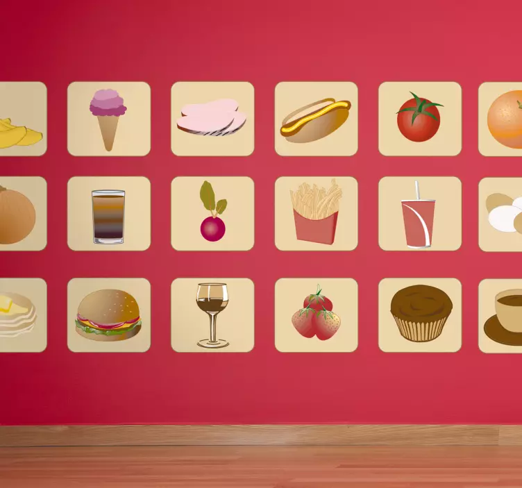Mat och dryck kakel klistermärken - Tenstickers