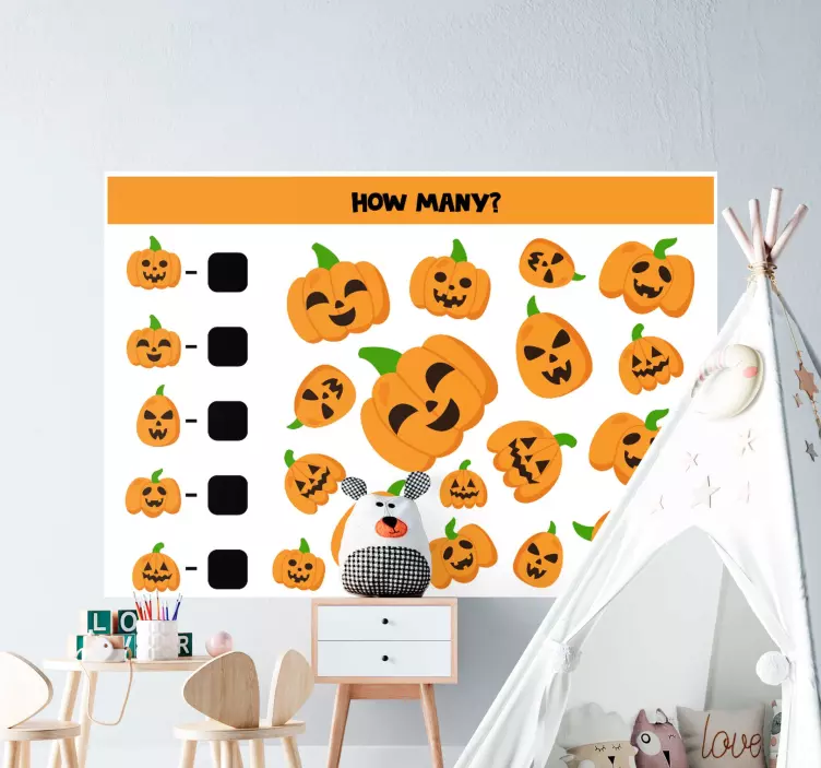 Matematik operationer halloween klistermärke - Tenstickers