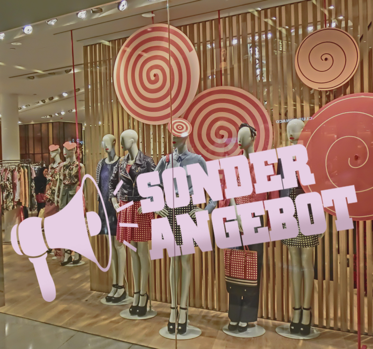 Megafonvinylförsäljning skyltfönster klistermärken - Tenstickers