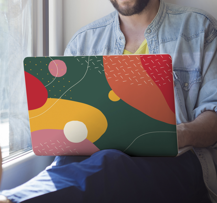 Memphis stil för laptop klistermärke - Tenstickers