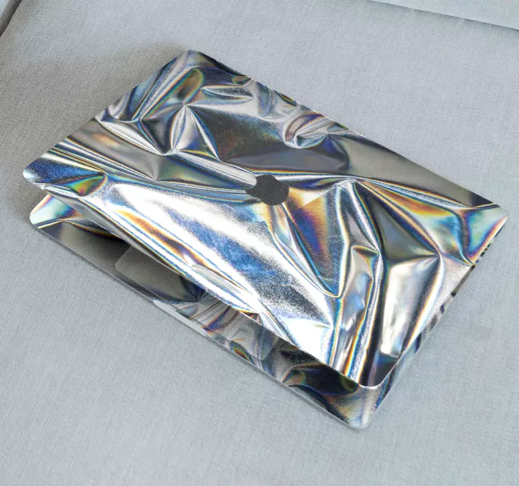 Metallisk holografisk textur laptop klistermärke - Tenstickers