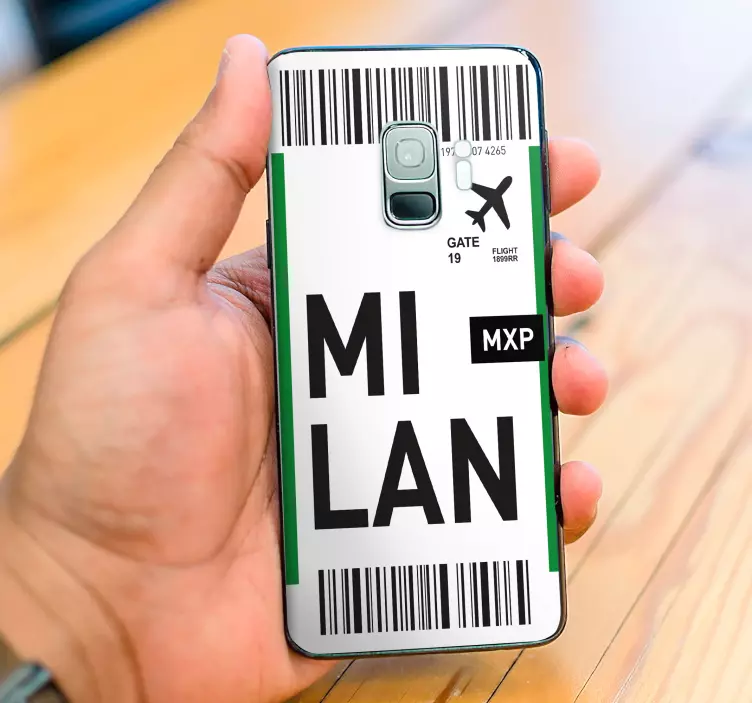 Milano biljettdesign Samsung klistermärken - Tenstickers
