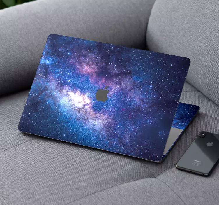 Vintergatan galaxy science laptop klistermärken - Tenstickers