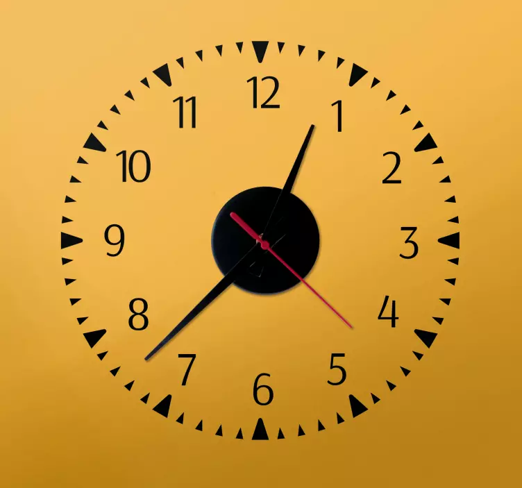 Minimalistisk design klistermärke klocka - Tenstickers