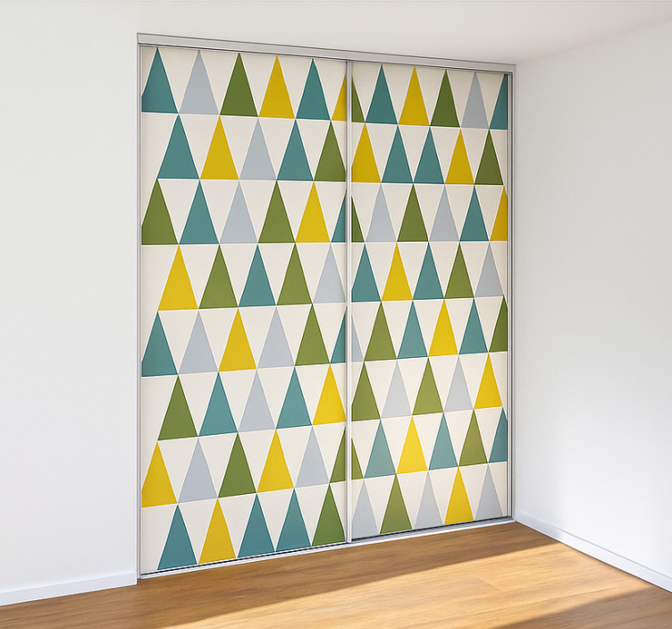 Minimalistiska trianglar klistermärken til möbler - Tenstickers