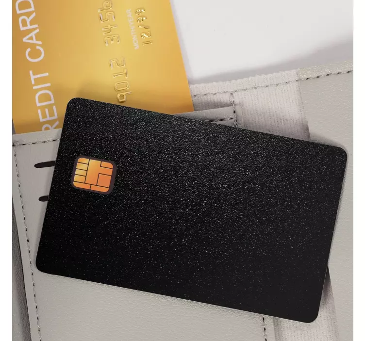 Mörk textur bakgrund kreditkort klistermärke - Tenstickers