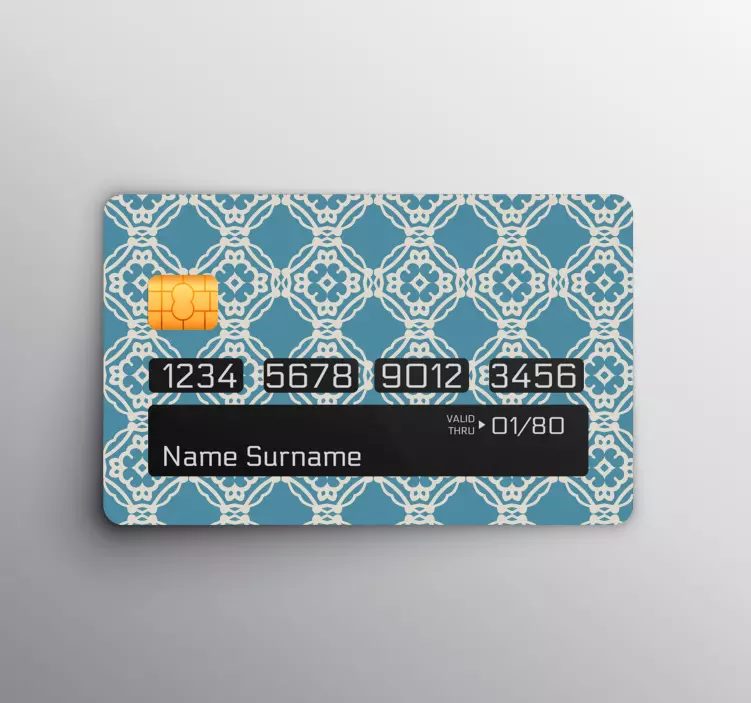 Mönstrat kreditkort klistermärke - Tenstickers