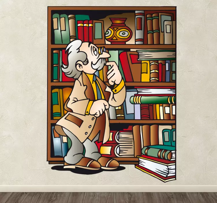 Mormors bibliotek barnklistermärke - Tenstickers