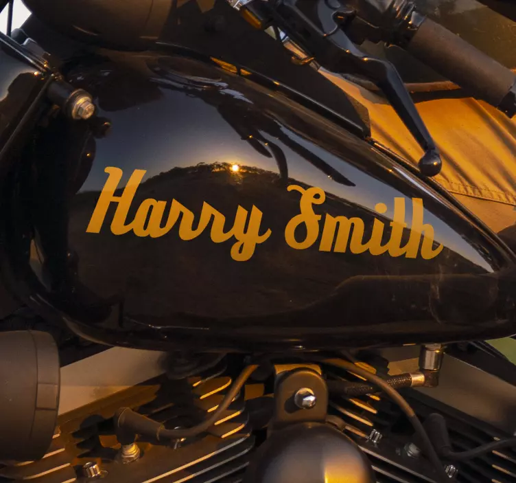 Motorcykel kalligrafi namn klistermärke - Tenstickers