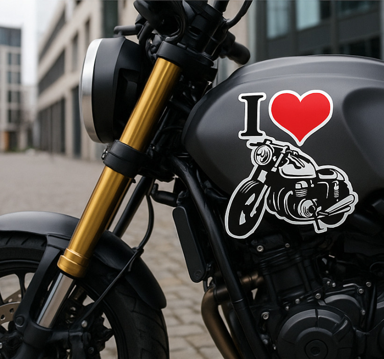 Motorcykelklistermärke jag älskar moto - Tenstickers