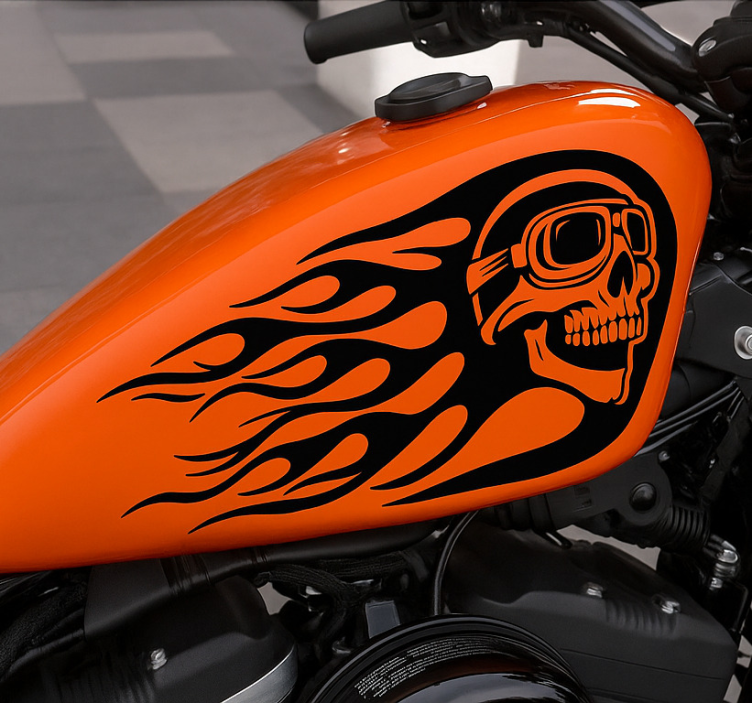 Motorcykelklistermärke speed demon tank - Tenstickers