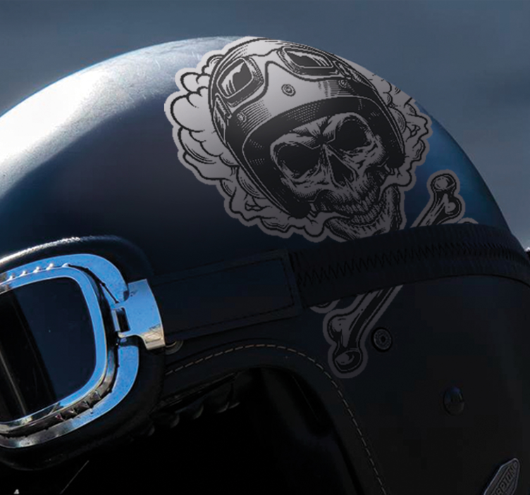 Motorcykelskelettdesign motorcykelklistermärke - Tenstickers