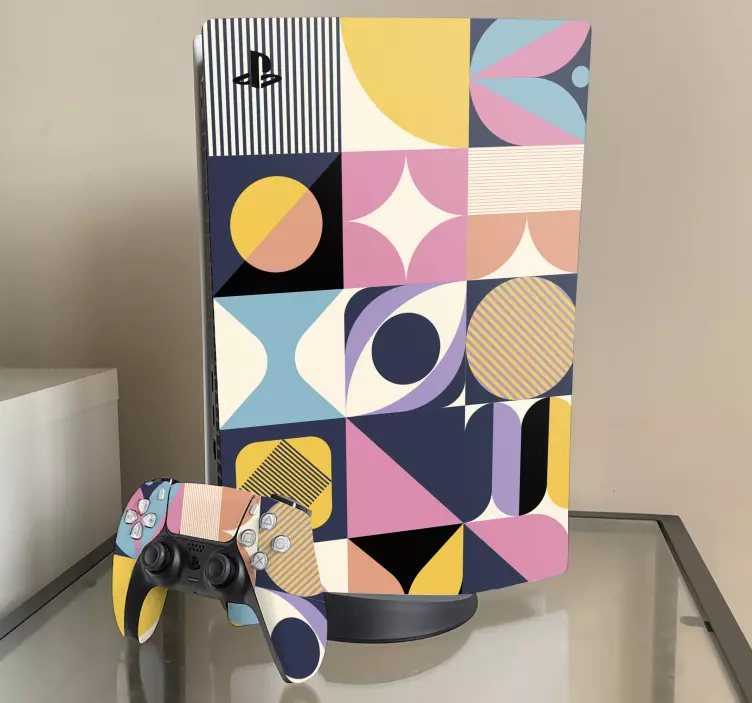 Geometriska figurer PS klistermärke - Tenstickers