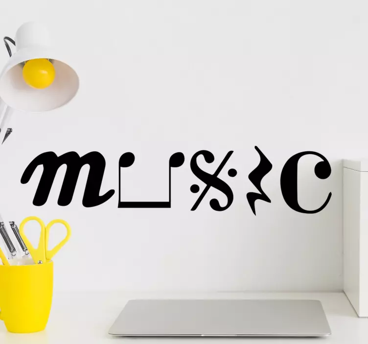 Musik i symboler musikaliska vägg klistermärke - Tenstickers
