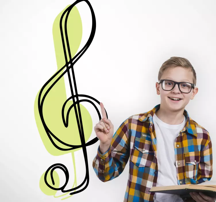 Musikalisk notationsaccent Väggklistermärken djur - Tenstickers