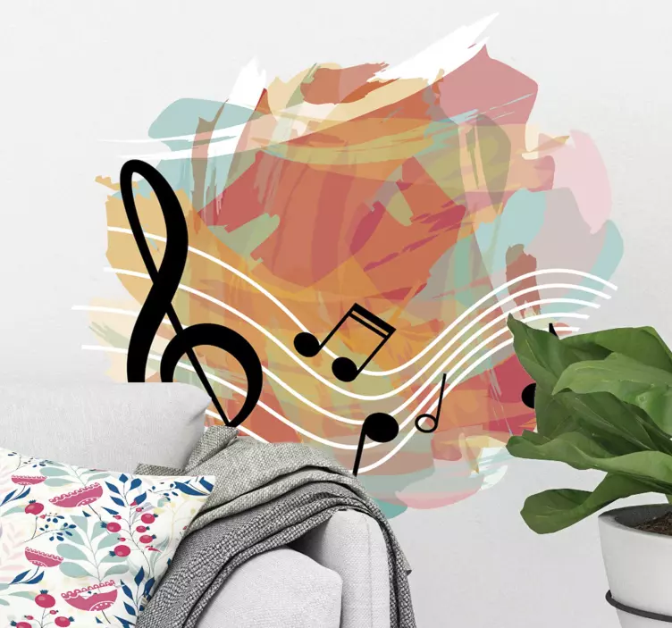 Musiker musikaliska vägg klistermärke - Tenstickers