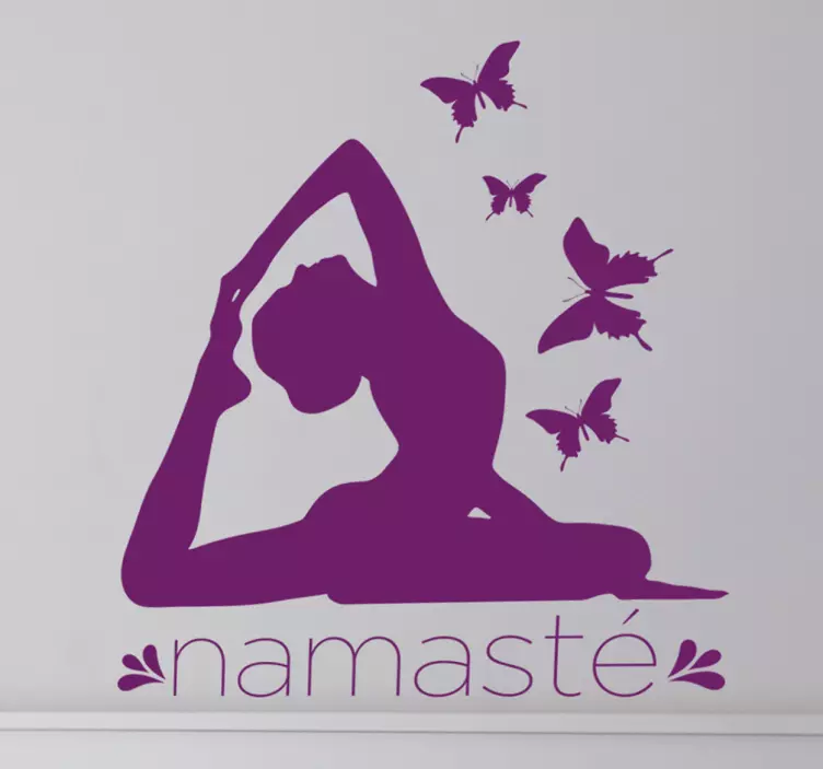 Namaste dekorativa yogaklistermärke - Tenstickers