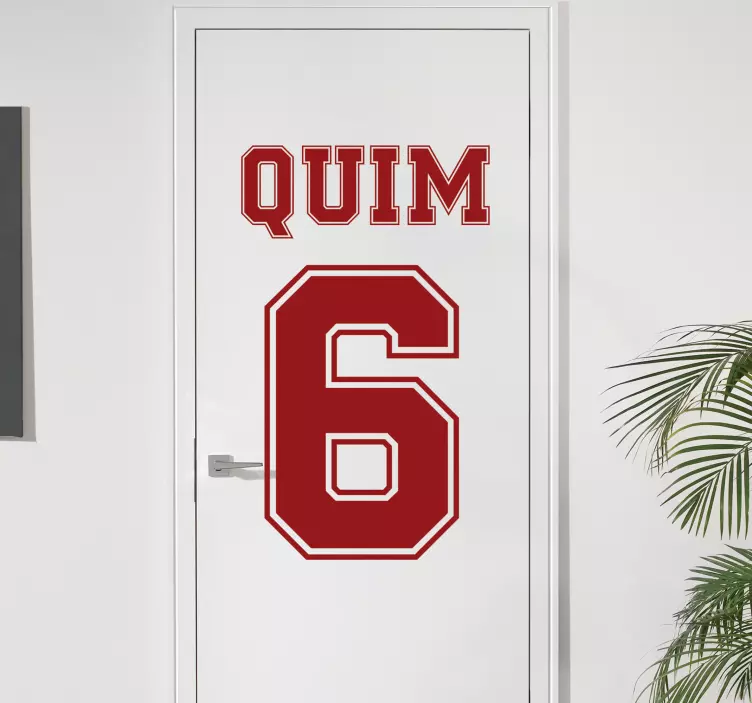 Namn och nummer dörr klistermärke - Tenstickers