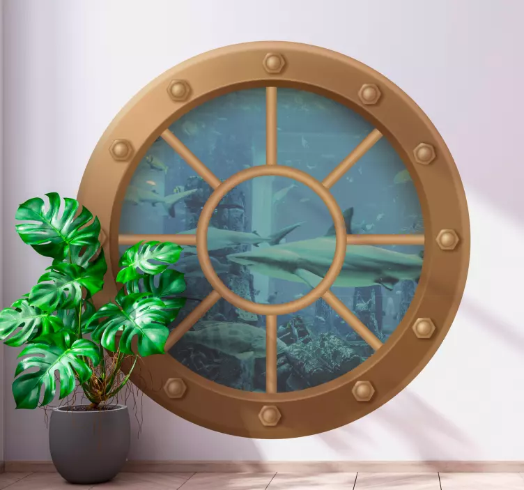 Natur klistermärke underwater view portal - Tenstickers