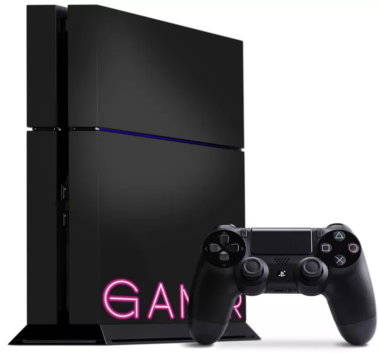Neon design gamer ps4 klistermärken - Tenstickers