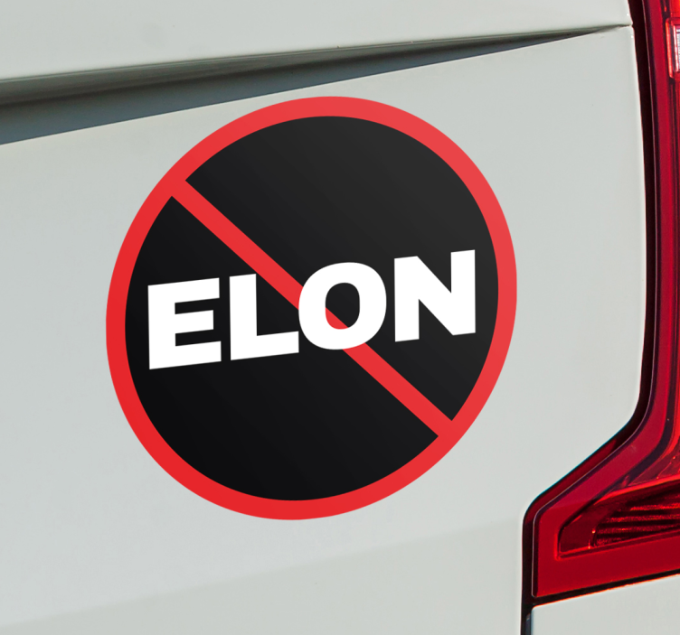 no elon bil klistermärke - Tenstickers