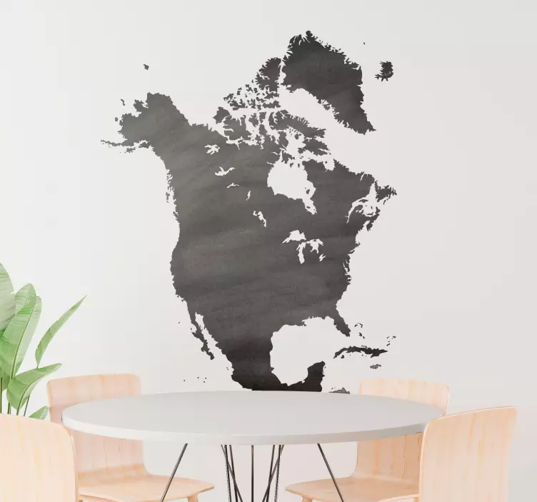 Nordamerika skriva på klistermärke - Tenstickers