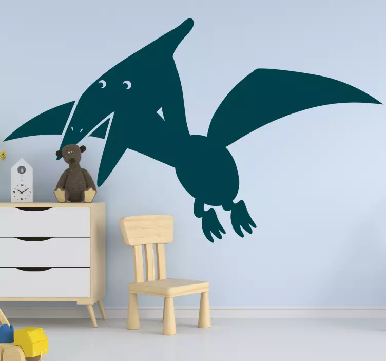 Nordisk dino pterodactyl dinosaurie väggdekal - Tenstickers