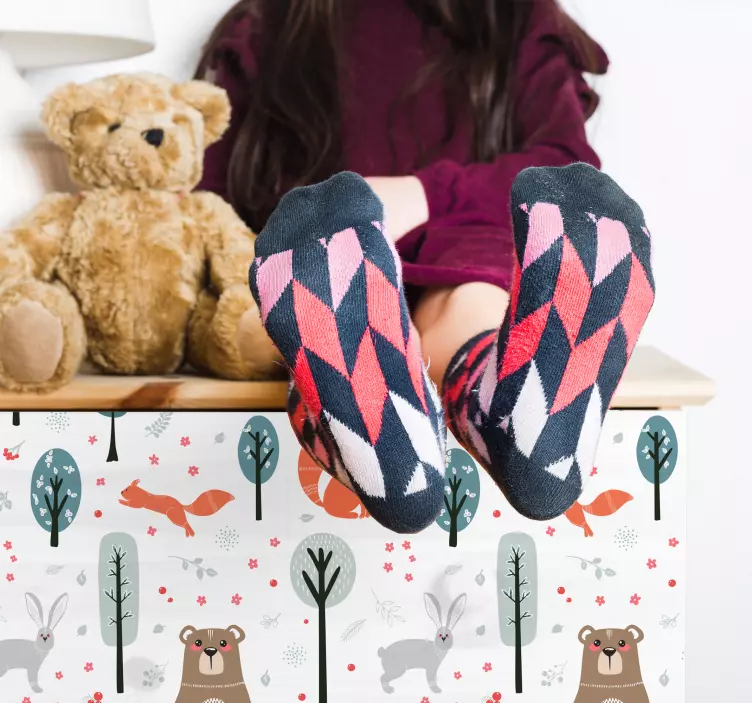 Nordiska djurvänner möbler klistermärke - Tenstickers