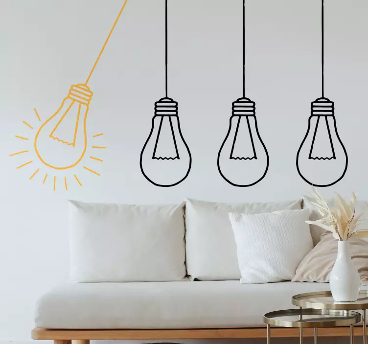 Nordiska glödlampor jul klistermärke - Tenstickers