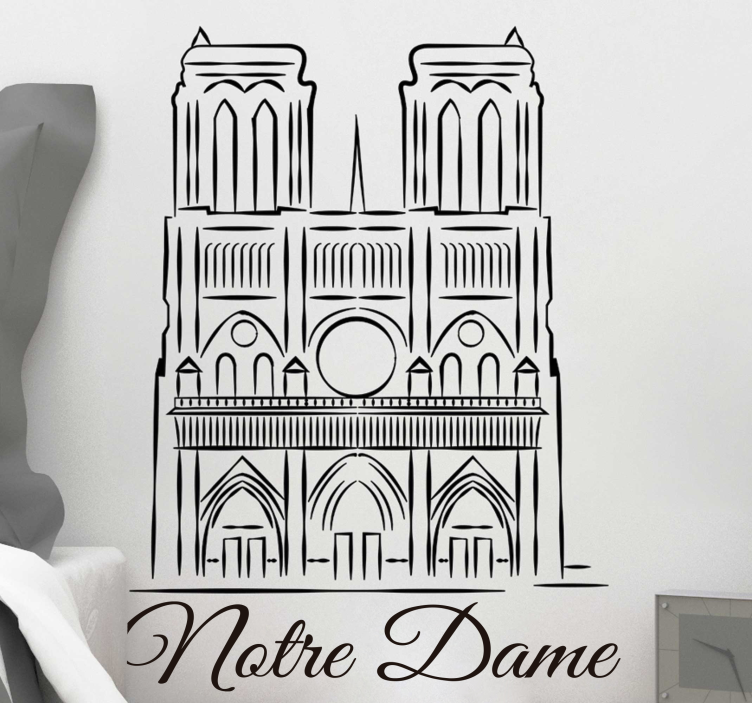 Notre dame vardagsrumsvägg - Tenstickers