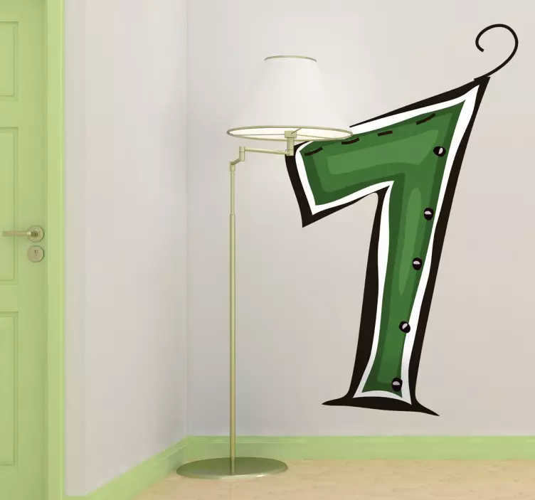 Nummer 1 klistermärke - Tenstickers