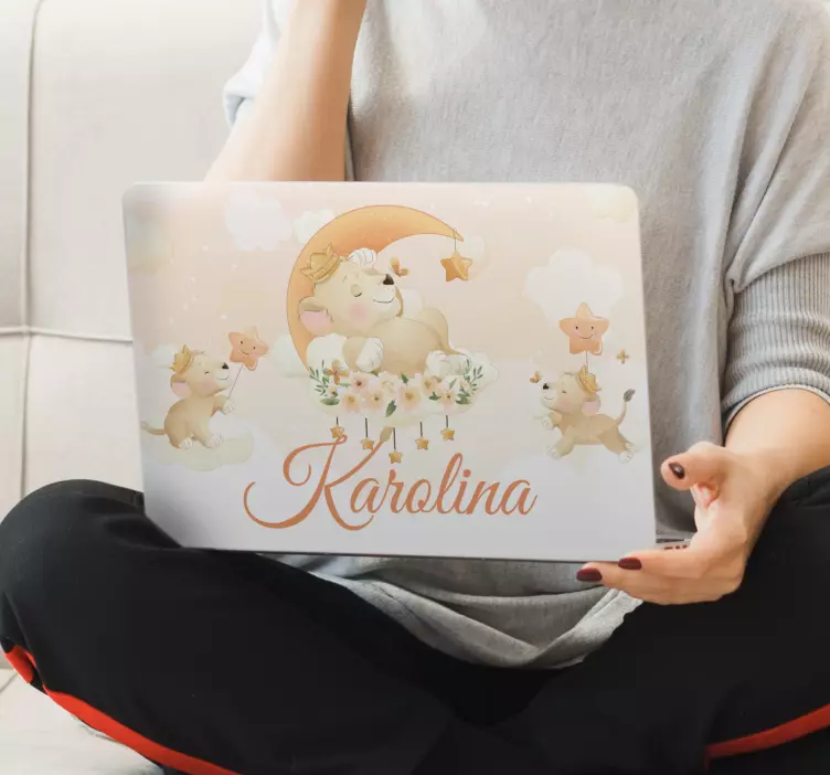 Nyckfull djurscen klistermärke för bärbar - Tenstickers