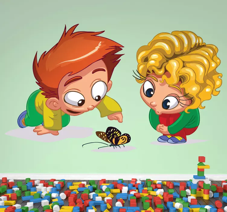 Nyfiken barn vägg klistermärke - Tenstickers