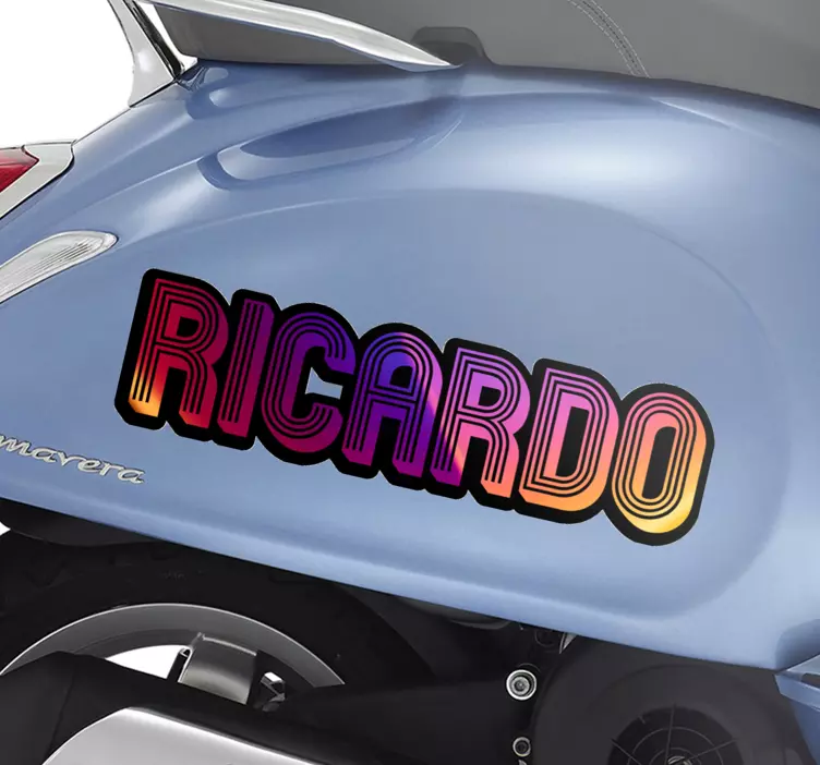 Ofokusera blank kontur namn motorcykel dekal - Tenstickers