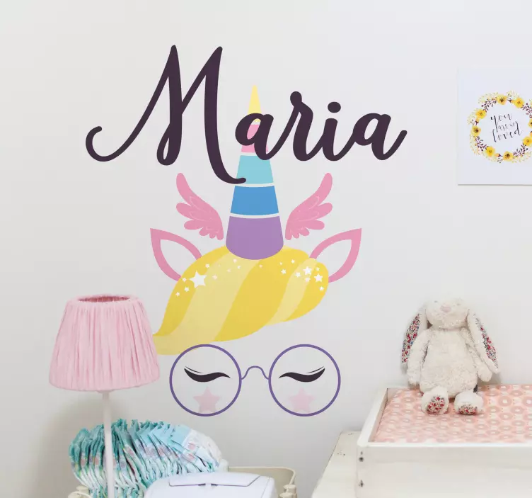 Enhörningens ögon med personliga dekaler - Tenstickers