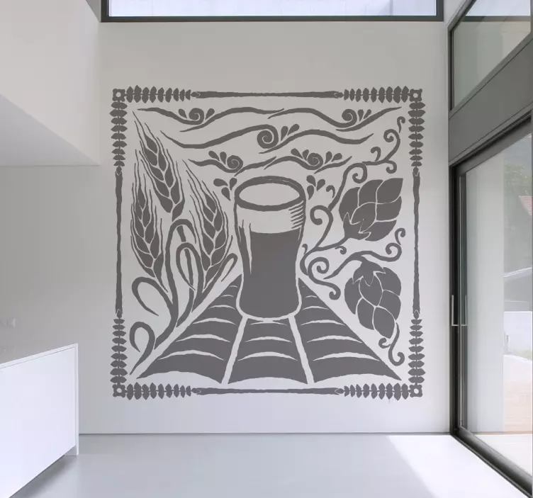 öl ursprung illustration dekal - Tenstickers