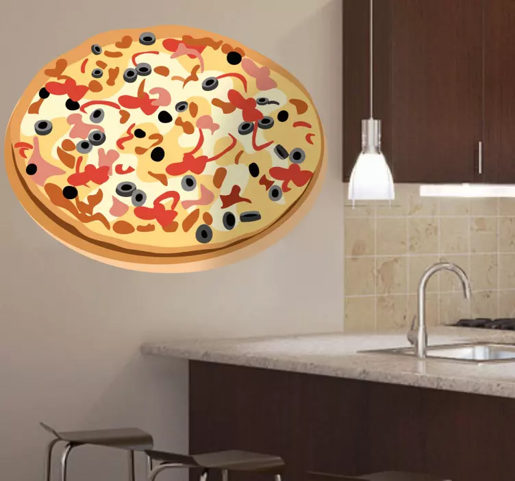Olivkött pizza dekal - Tenstickers
