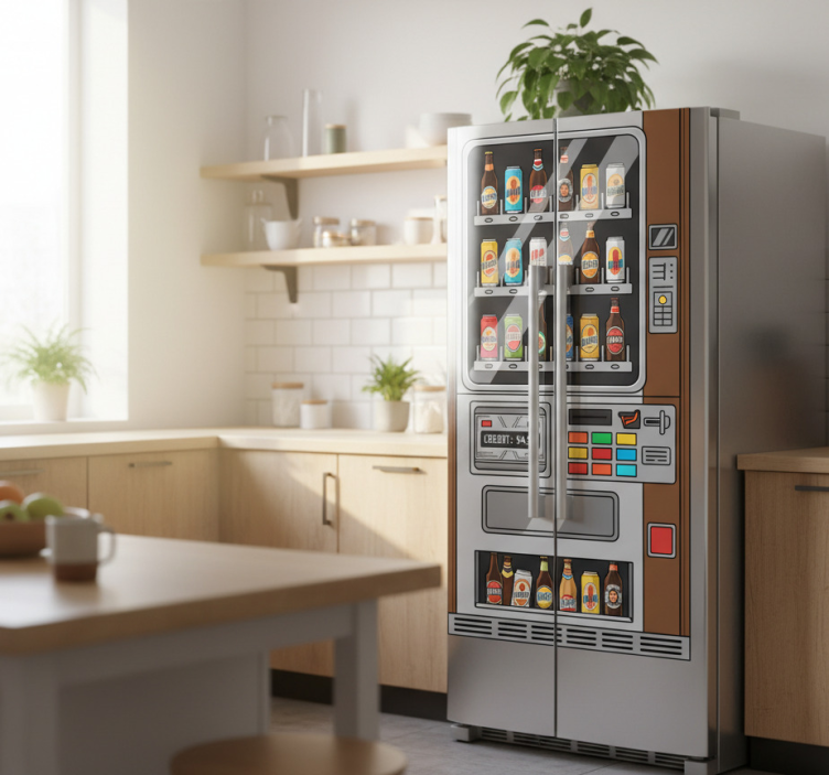 Ölkiosk kylskåp klistermärken - Tenstickers