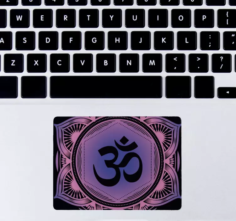 Om symbol trackpad laptop klistermärke - Tenstickers