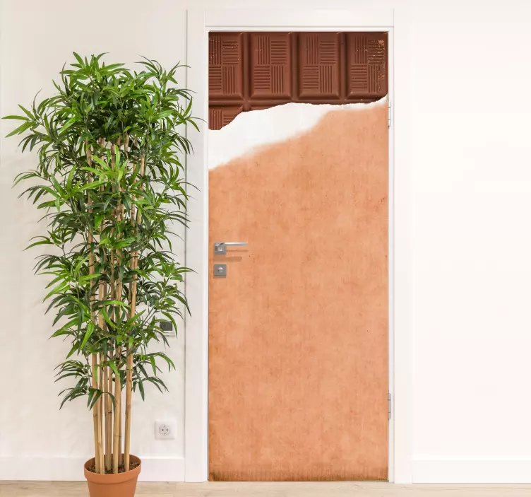 öppna klistermärke för chokladstångsdörr - Tenstickers