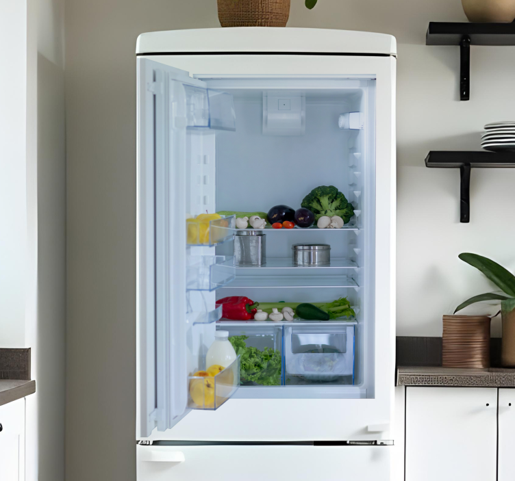 öppna dörrar kylskåp klistermärken - Tenstickers